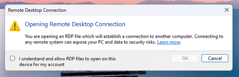 A screenshot of the first-launch experience